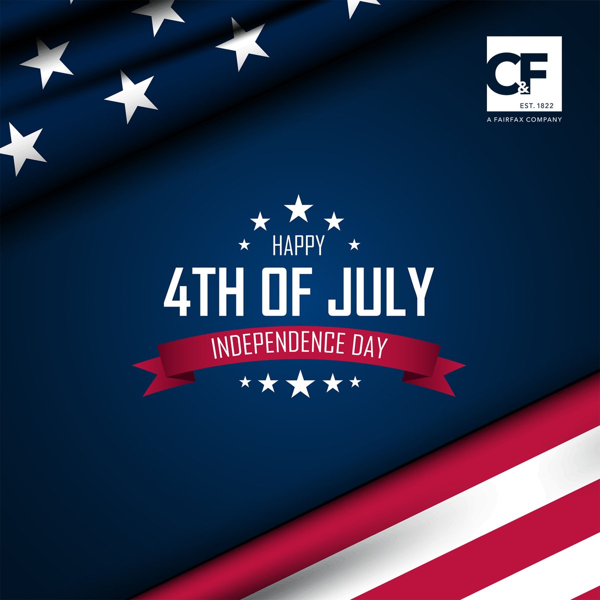 Happy 4th of July from all of us at Crum &amp; Forster. As we celebrate our nation’s independence, we wish you a safe and joyful holiday!

#FourthOfJuly #IndependenceDay #CrumAndForster
