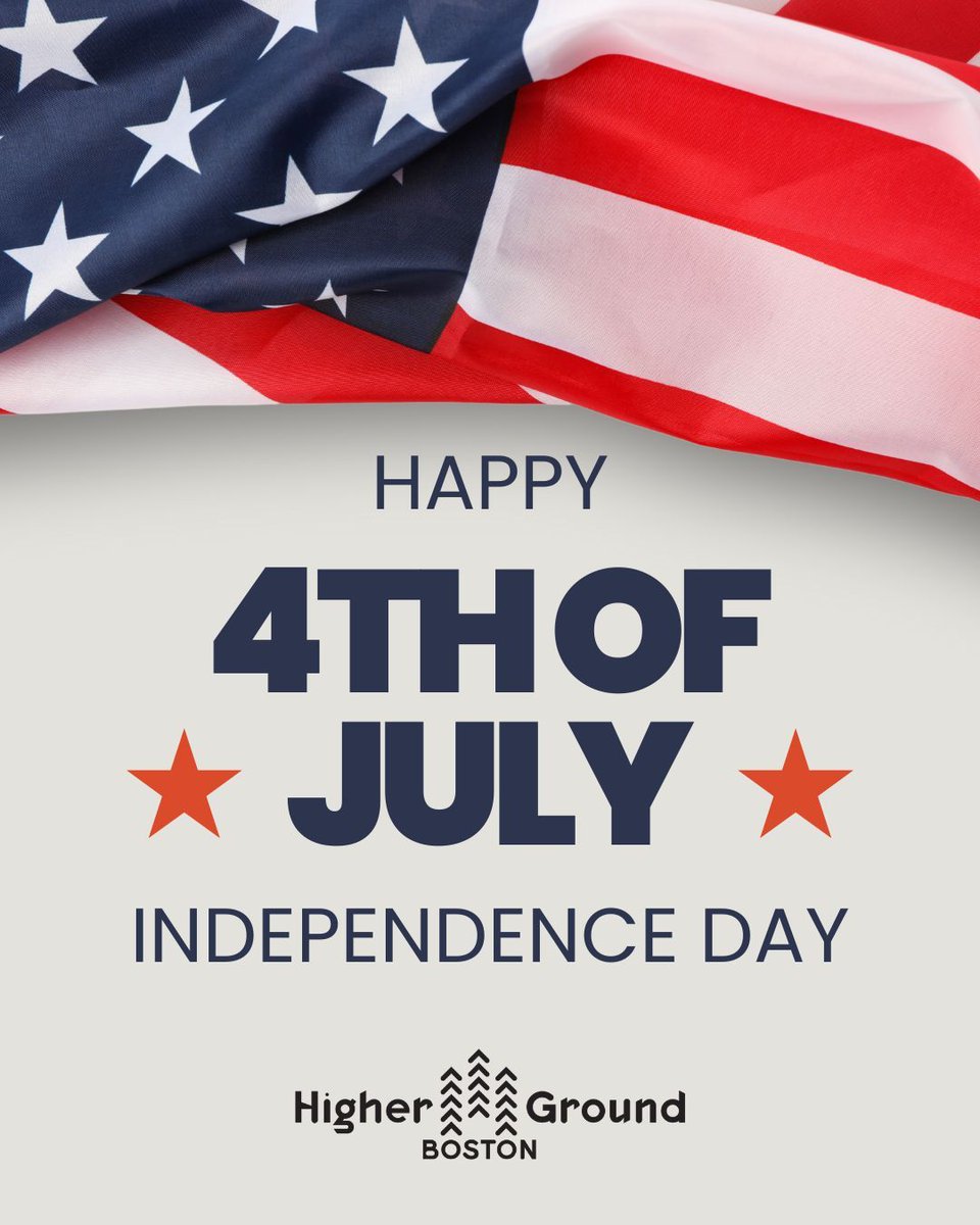 Wishing everyone a safe and joyful Fourth of July!
At Higher Ground Boston, we’re proud to support freedom, equity, and opportunity for all — today and every day.

#happy4th #fourthofjuly #highergroundboston #communitystrong #freedomforall #bostonnonprofit #independenceday2025