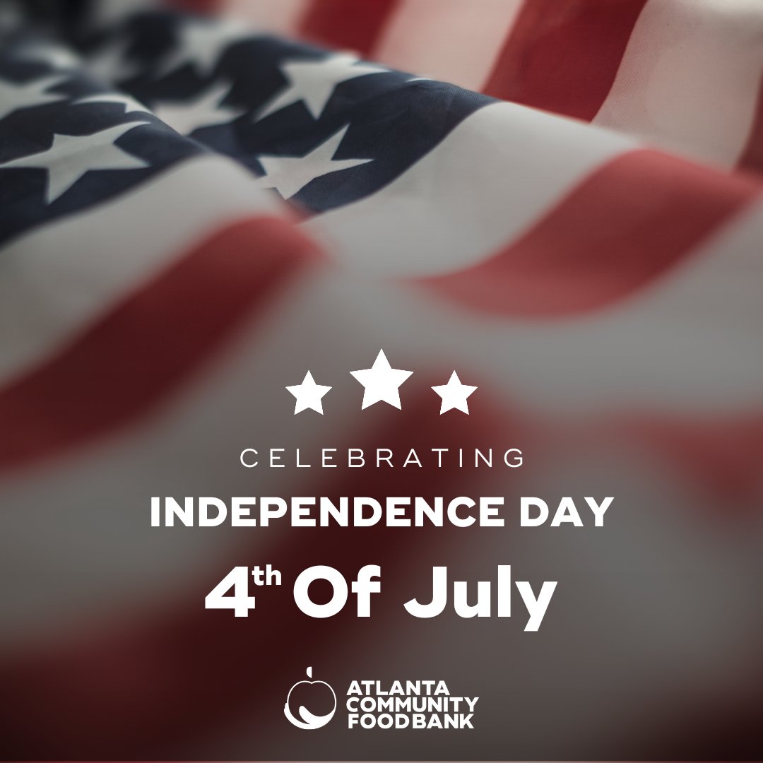 ACFB's tweet image. We hope everyone has a happy and safe holiday! 🎆
The Food Bank and Community Food Centers will be closed Friday, July 4, in observance of Independence Day.
