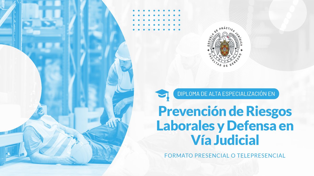 ✅ Descubre nuestro Diploma de Alta Especialización Jurídica en Prevención de Riesgos Laborales y Defensa en Vía Judicial. 

🟠 Infórmate: epj.es/oferta-formati…

#Derecho #UCM #Riesgoslaborales #EPJ