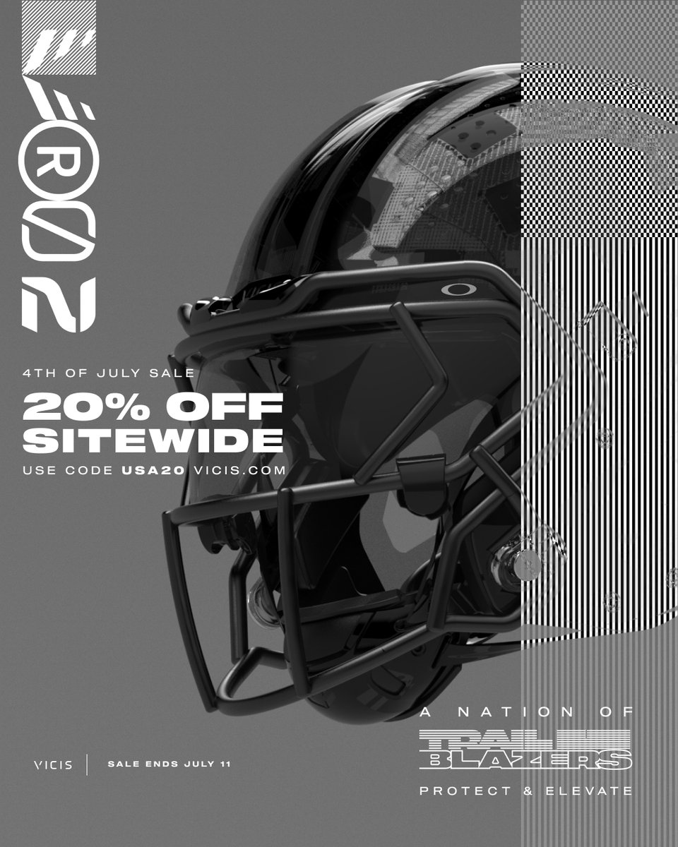 Happy 4th of July!🇺🇸 Get 20% off all VICIS products using code “USA20” at vicis.com

The promotion runs today through July 11.