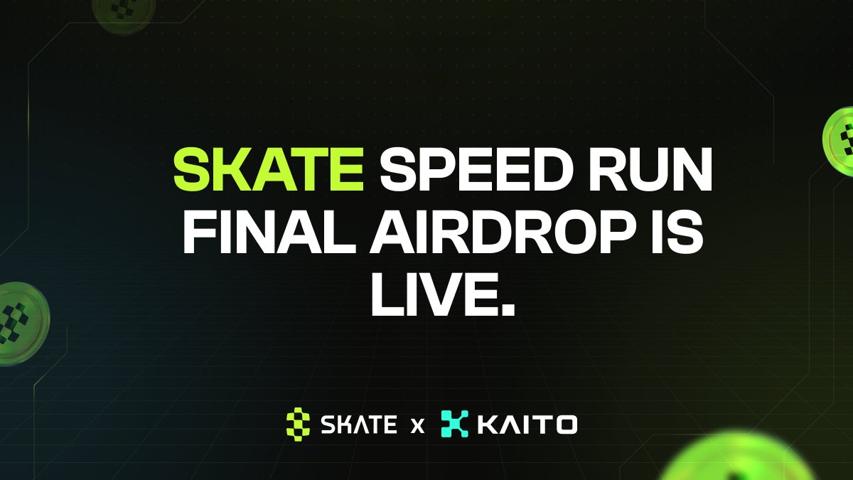 Skate Speed Run final airdrop is live on @KaitoAI Airdrops.