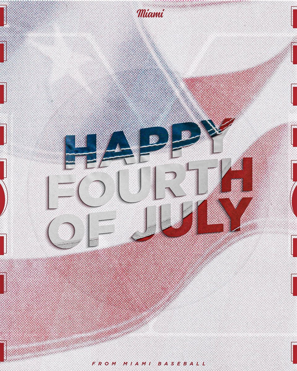 Happy 4th of July from Miami Baseball 🇺🇸
#RiseUpRedHawks | #LoveAndHonor