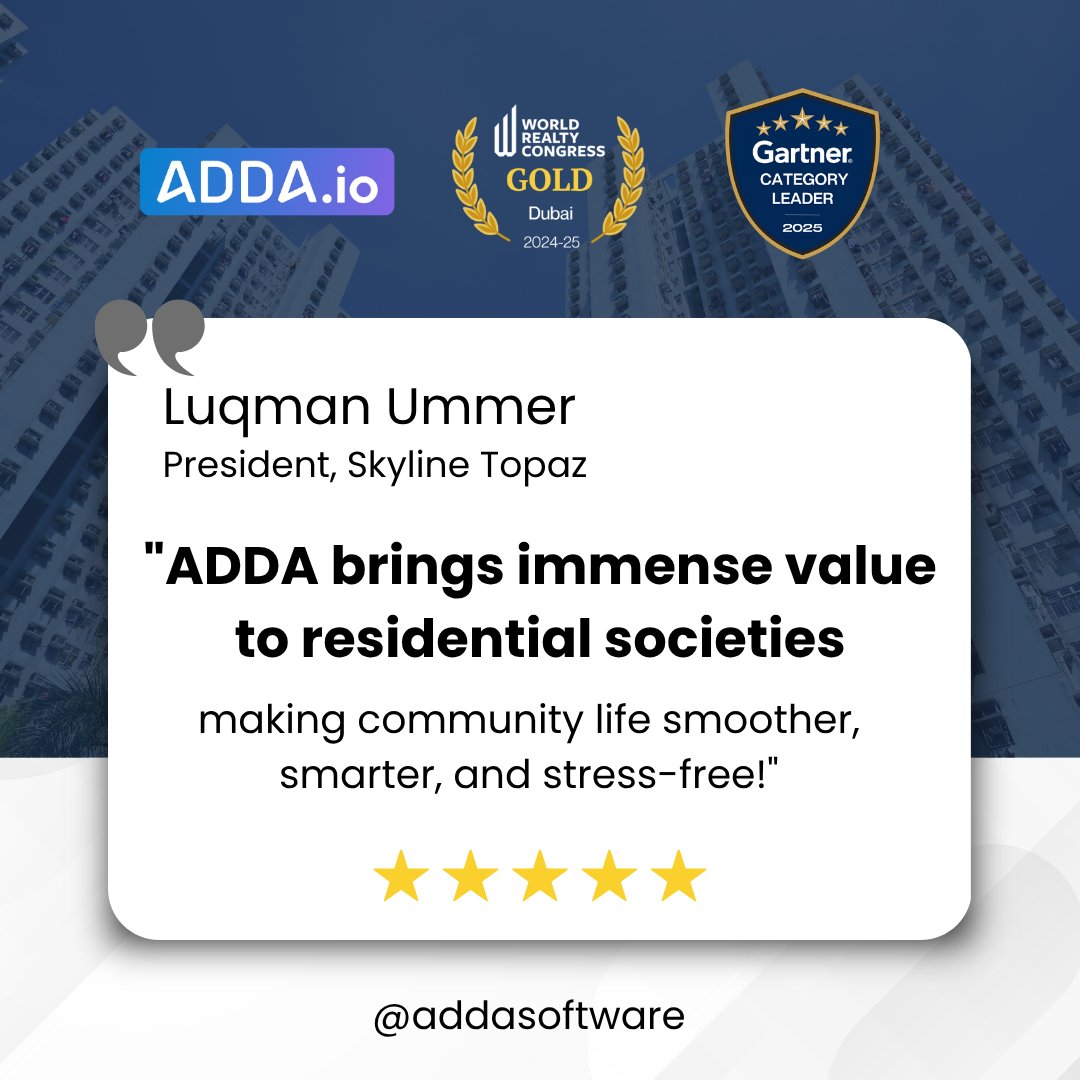 ADDA.io makes life easier for everyone — from Committee members to Residents 🙌
It saves valuable accounting time, simplifies payments and facility bookings and gives committee members instant access to records and real-time updates. 

Ready to upgrade your