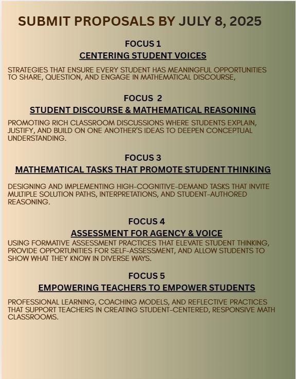 The countdown is on for submitting your proposals for the MCTM Fall Conference on Dec 5 &amp; 6 in Columbia by July 8!!!

moctm.org/mctm-events/mc…