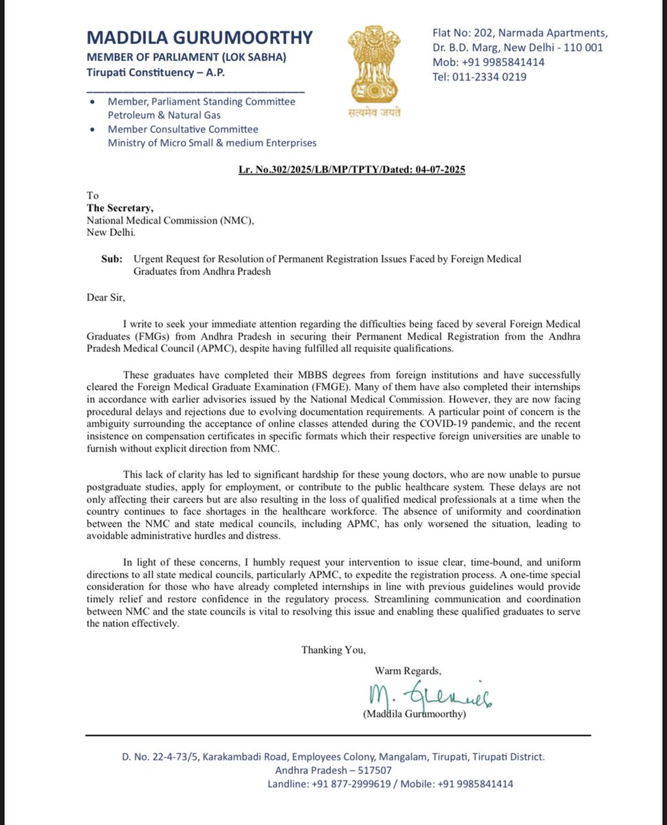 YSRCPEurope's tweet image. As committed by  @GuruMYSRCP Garu in the yesterday Space session, he has boldly taken up the fight for FMG doctors’ rights, reaching out to all major organizations. 

YSRCP stands resolutely with our AP FMG doctors and will not back down.

#WeStandWithDoctors