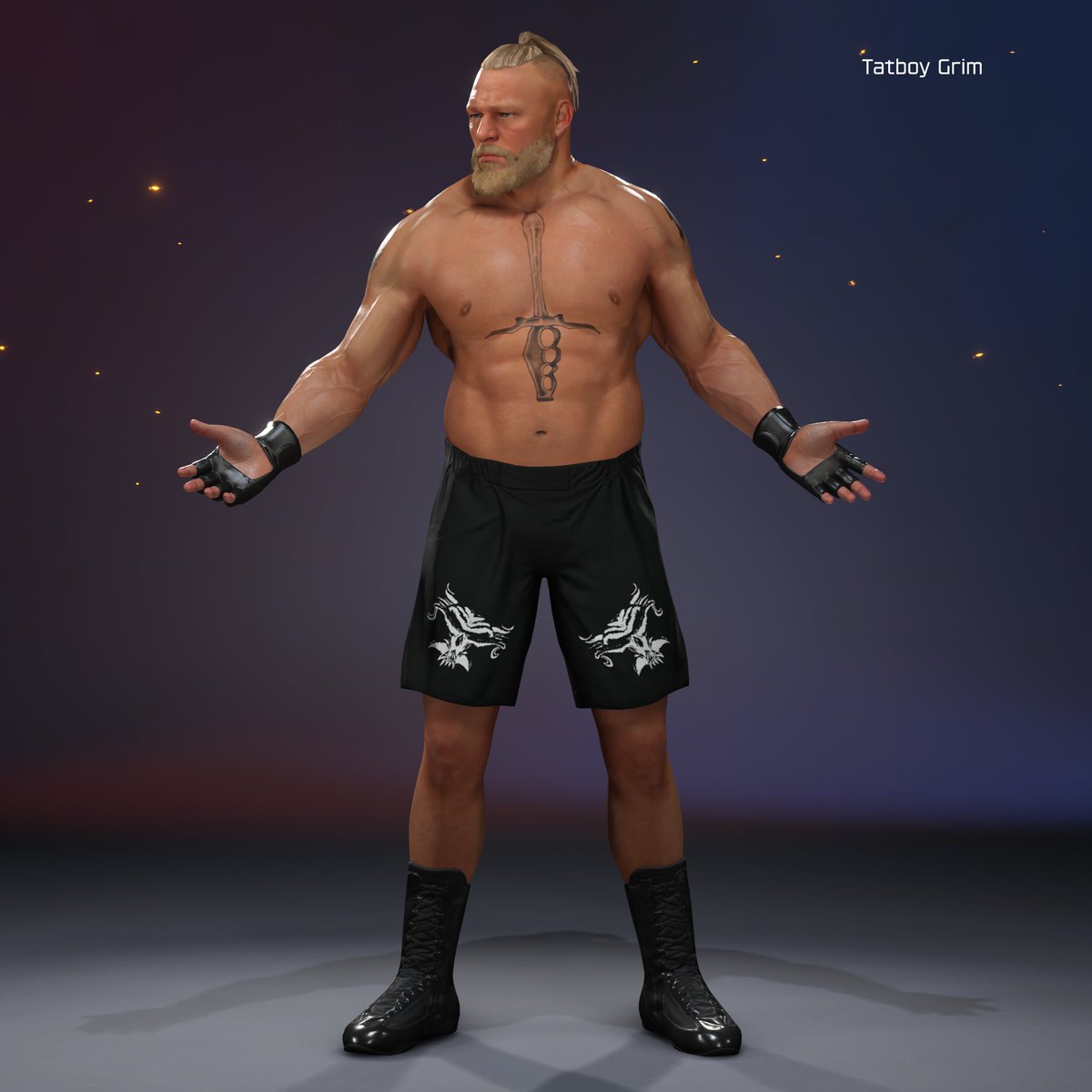 Who wants me to upload my Brock Lesnar caw to the CC in the next, say, hour or so? #WWE2K25