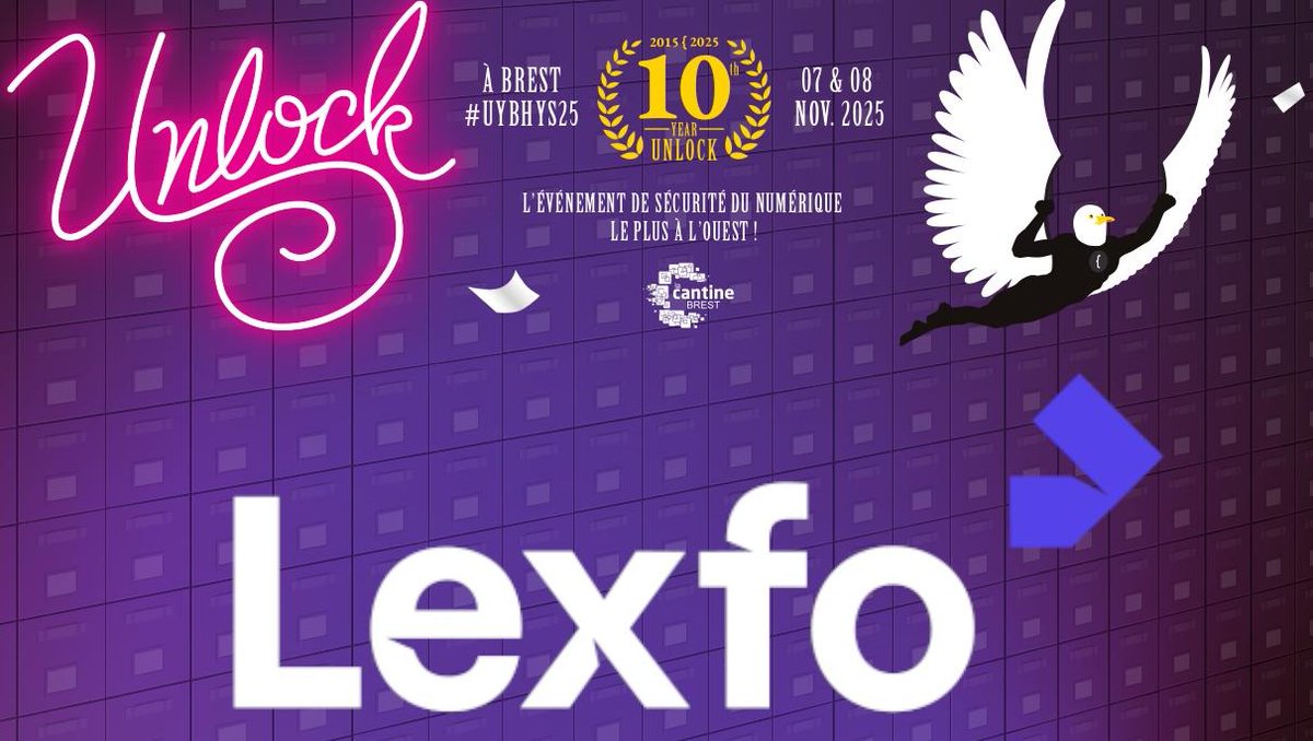 Bienvenue à <a href="/LexfoSecurite/">Lexfo</a>, sponsor bronze de Unlock your Brain, Harden Your System.

Merci de nous permettre de fêter les 10 ans de l'événement !

#UYBHYS25