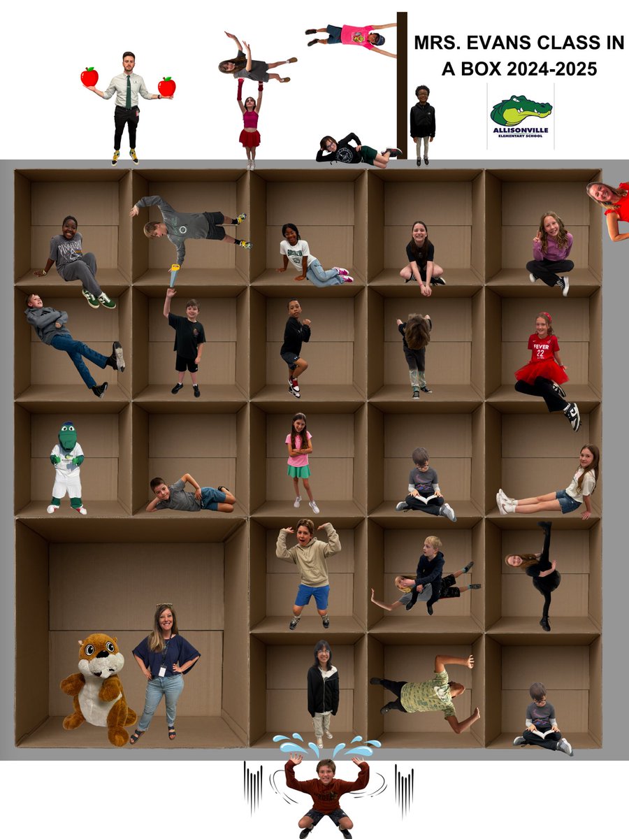 sauslander's tweet image. Hey @canva Teachers! Check out my new favorite end of 5th grade project! Each student used the remove bg feature in Canva to create their very own Class in a Box. I downloaded and emailed each student’s parents for a fun keepsake. What do you think? @msdwt @AllisonvilleES
