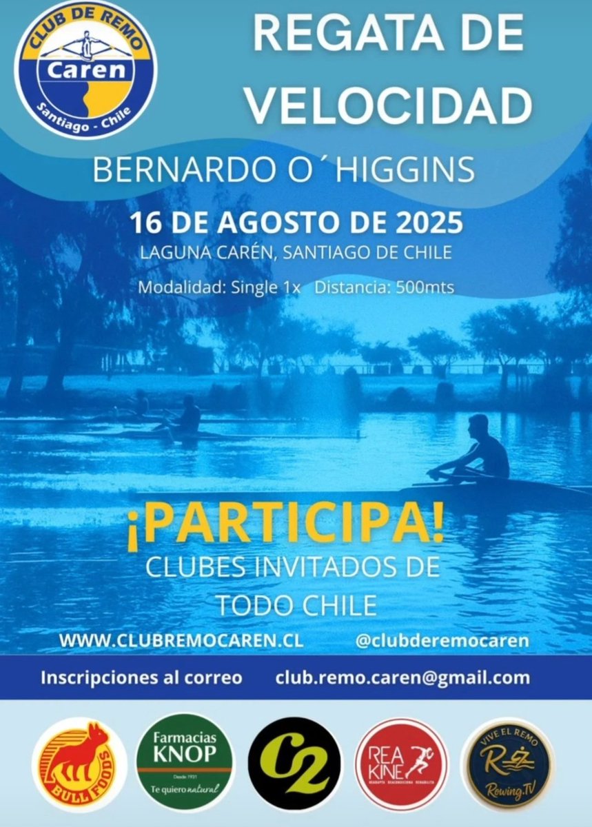 Y vuelve una de las tradiciones más esperadas por la comunidad del Remo Chileno.

La regata de velocidad (500m) en la Laguna Carén, Pudahuel.