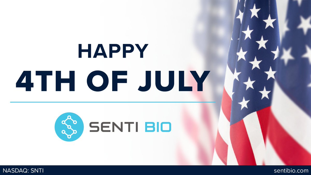 Senti Biosciences (@sentibio) on Twitter photo Happy 4th of July! Wishing you a safe and joyful Independence Day. Happy 4th of July! Wishing you a safe and joyful Independence Day.