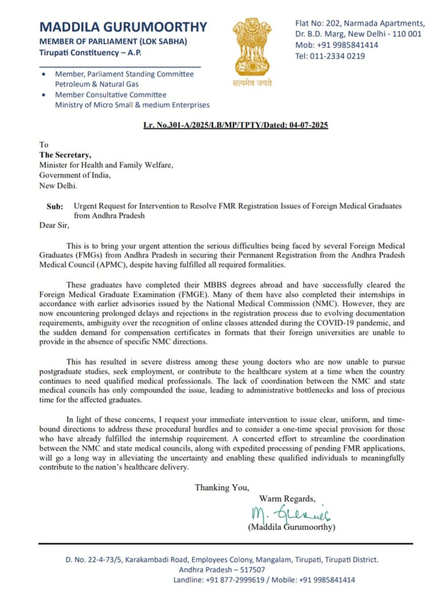 GuruMYSRCP's tweet image. Under the able leadership of our leader shri @ysjagan garu, we have escalated the FMG&apos;s issue to Union Minister for Health Shri @JPNadda Ji for the urgent intevention to resolve the matter and to streamline the coordination btw NMC and state medical councils. Also to expidite the…