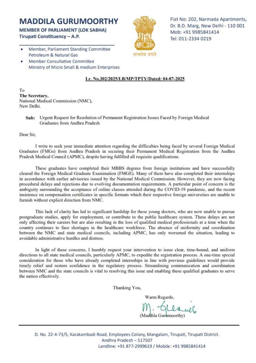 GuruMYSRCP's tweet image. Under the able leadership of our leader shri @ysjagan garu, we have escalated the FMG&apos;s issue to Union Minister for Health Shri @JPNadda Ji for the urgent intevention to resolve the matter and to streamline the coordination btw NMC and state medical councils. Also to expidite the…