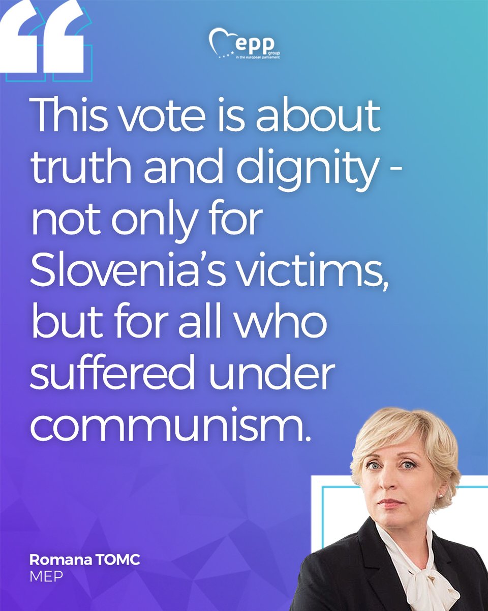 “No family, no nation should ever wait for generations to lay their loved ones to rest,” says <a href="/RomanaTomc/">RomanaTomc</a> ahead of Tuesday’s vote  urging the Slovenian Renew-led Government to honour the memory of tens of thousands murdered by the Yugoslav communist regime after the World War II.