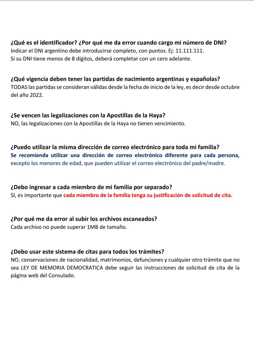 Preguntas frecuentes sobre la petición de cita para la nacionalidad española por la ley de Memoria Democrática exteriores.gob.es/Consulados/bah…