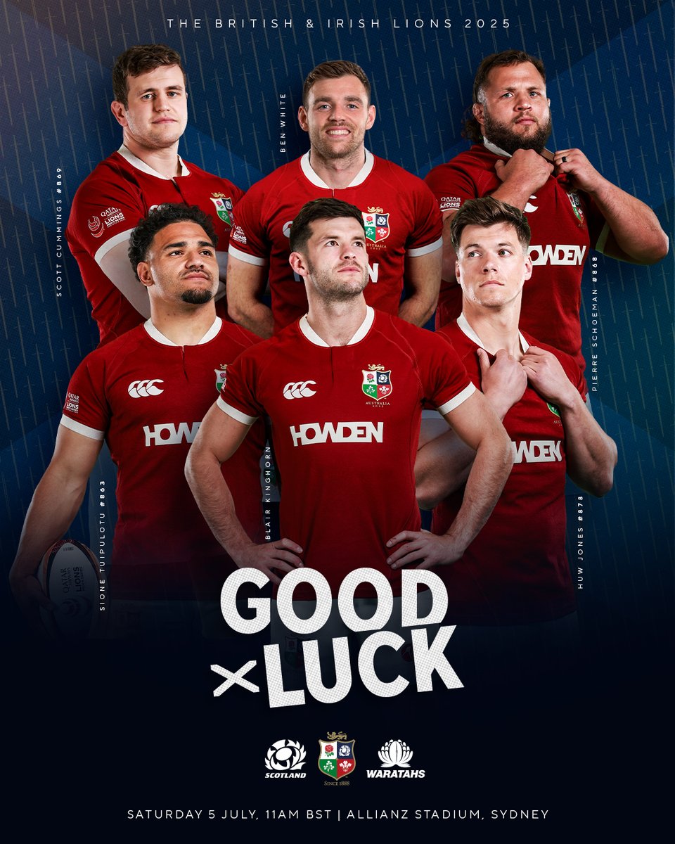 Best of luck to our Lions in action today 👊

#AsOne