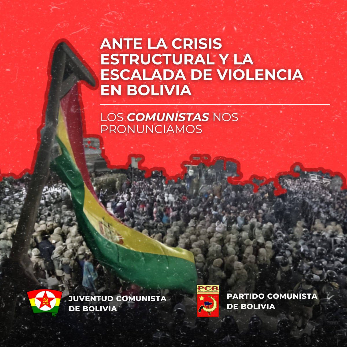 🇧🇴🚩 Sur la crise structurelle et la montée des violences en Bolivie.

Le Parti Communiste de Bolivie et la Jeunesse Communiste de Bolivie (<a href="/jcbbolivia/">Juventud Comunista de Bolivia ☭</a>) ont publié une note sur la situation dramatique dans le pays andin.

🧵1⃣