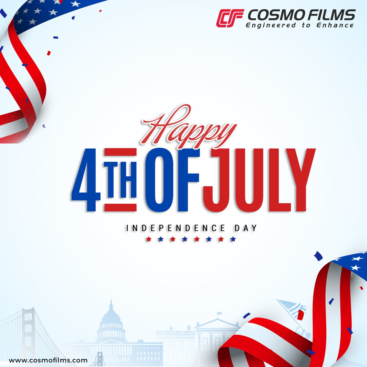Cosmo Films (@cosmofilmsltd) on Twitter photo ๐๐๐ฉ๐ฉ๐ฒ 4๐ญ๐ก ๐จ๐ ๐๐ฎ๐ฅ๐ฒ to our amazing colleagues, partners, and customers in the US!
Wishing you a day filled with joy, pride, and celebration. Letโs keep growing together and honoring the spirit of independence.
#CosmoFilms #4thOfJuly #IndependenceDay #Celebration ๐๐๐ฉ๐ฉ๐ฒ 4๐ญ๐ก ๐จ๐ ๐๐ฎ๐ฅ๐ฒ to our amazing colleagues, partners, and customers in the US!
Wishing you a day filled with joy, pride, and celebration. Letโs keep growing together and honoring the spirit of independence.
#CosmoFilms #4thOfJuly #IndependenceDay #Celebration