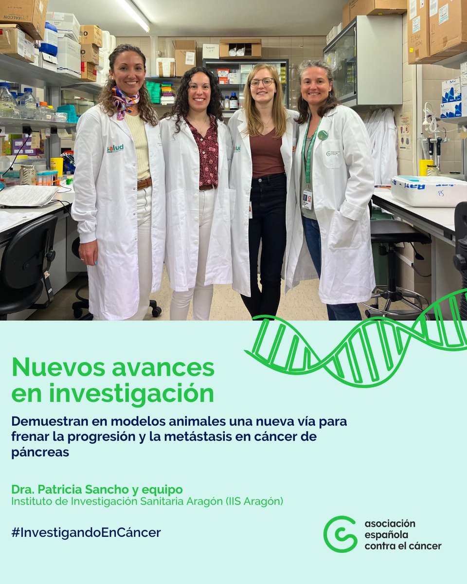 Nuevo avance en investigación en el cáncer de páncreas! Una investigación apoyada por la Asociación Española Contra el Cáncer. Este trabajo ha sido llevado a cabo por el equipo de la Dra. Patricia Sancho shorturl.at/jk3LW