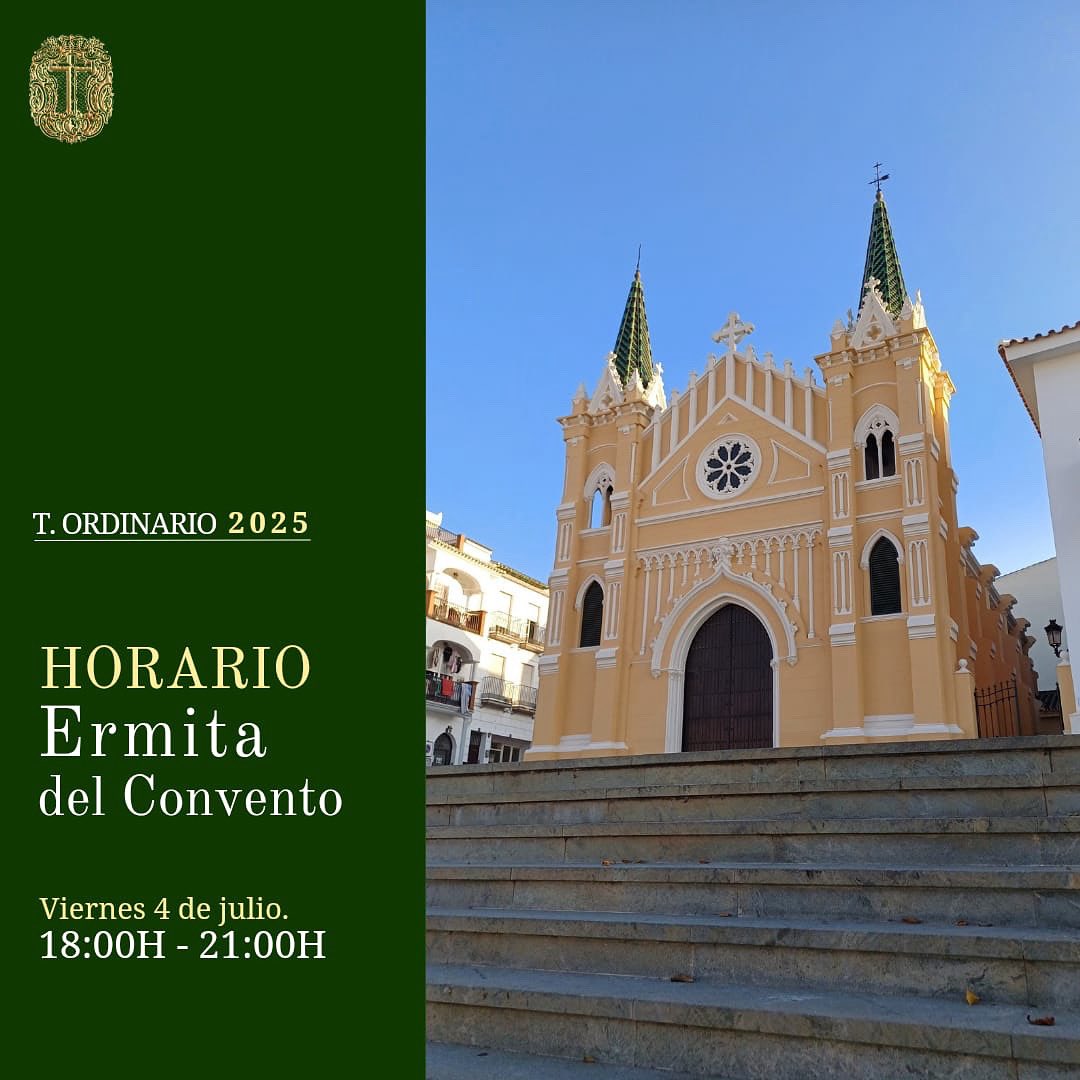 La Ermita del Convento permanecerá abierta de 18:00 a 21:00 para la veneración de nuestros Sagrados Titulares.

#VeraCruzALH
#CofradíasMLG