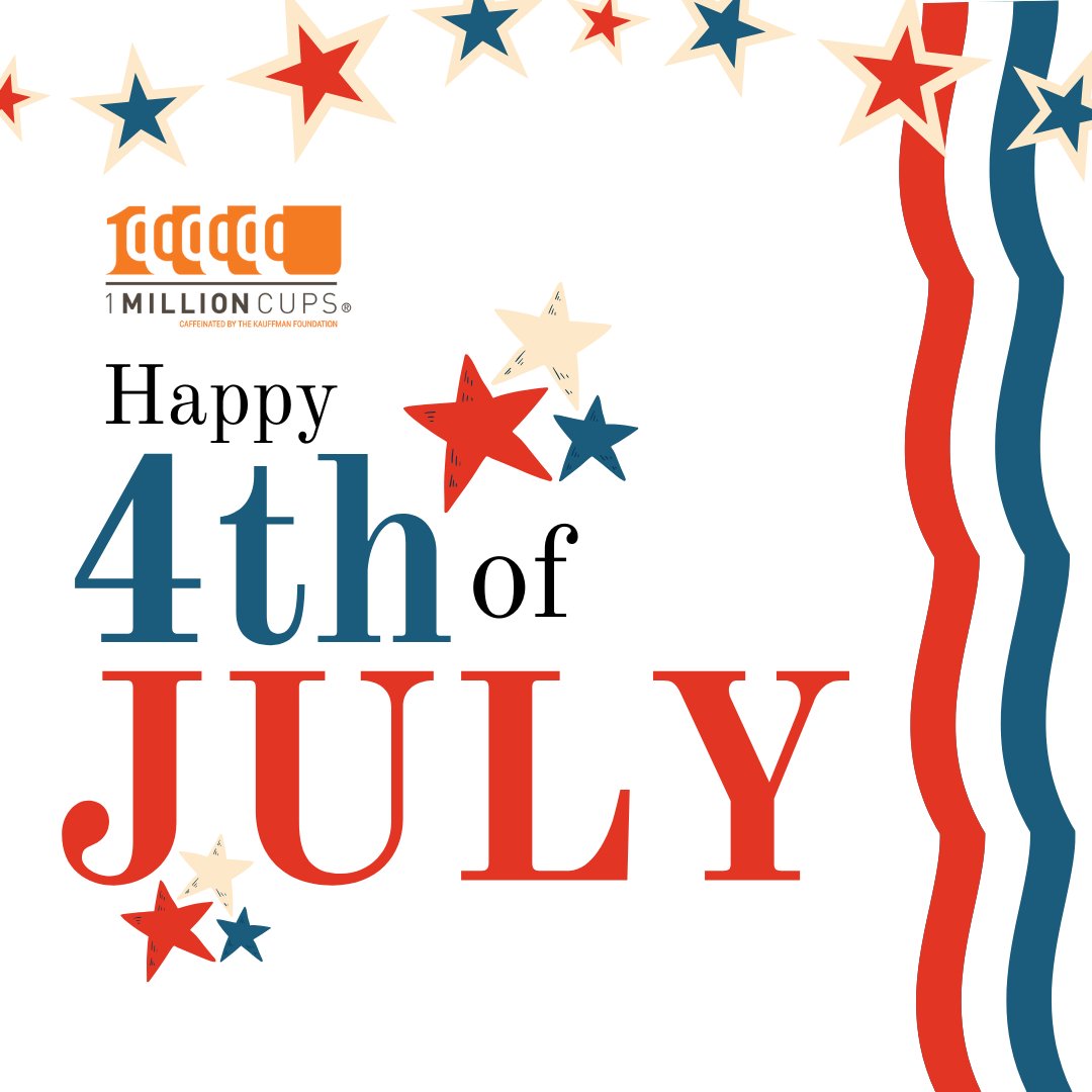 Happy 4th of July from 1 Million Cups Round Rock!

Today we celebrate freedom, community, and the spirit of independence that drives every entrepreneur. Wishing you a safe and inspiring holiday! 🎆🎉