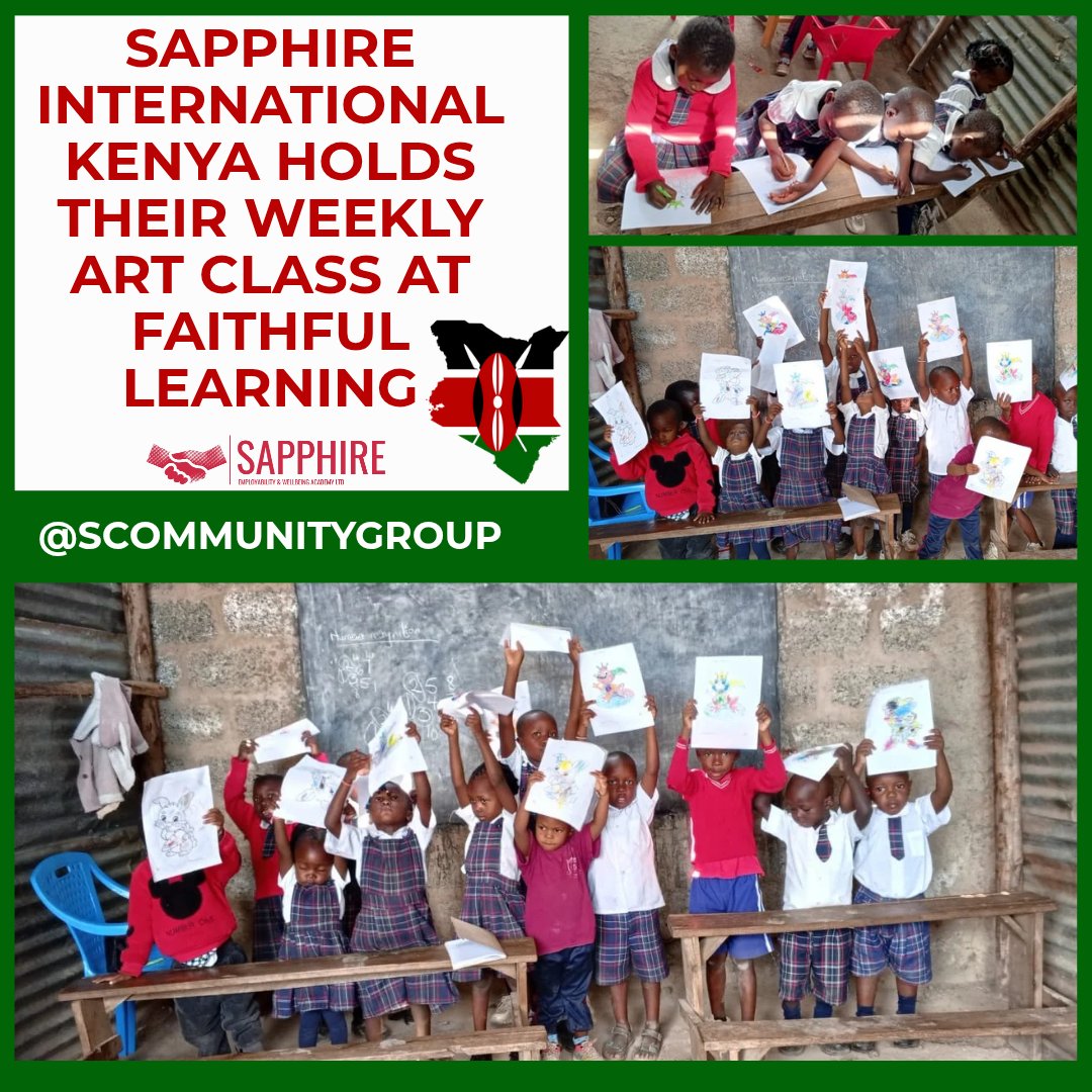 🎨 Sapphire International Kenya – Weekly Art Class 🇰🇪
Our weekly art sessions at Faithful Learning Centre in Kenya continue to inspire creativity and expression in our young learners. We're proud to support their talents and help build confidence through the power of art. 💫🖌️