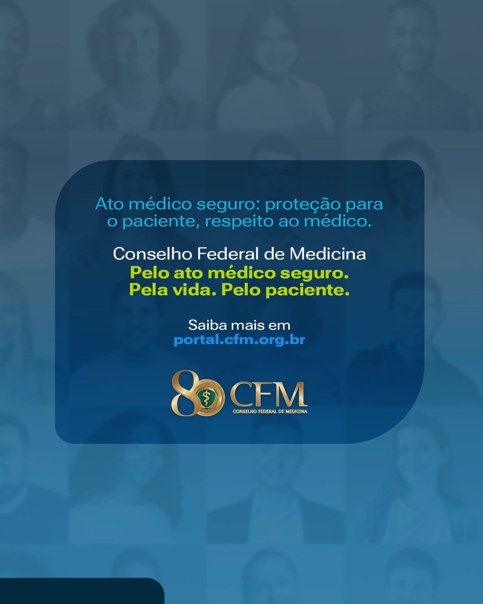 Tentativas de invadir essas competências colocam em risco a vida dos pacientes e a qualidade da medicina no Brasil. O CFM atua para coibir o exercício ilegal da medicina e proteger a sociedade.

#AtoMédico #MedicinaSegura #RespeitoAoMédico #ExercícioIlegalÉCrime #CFM