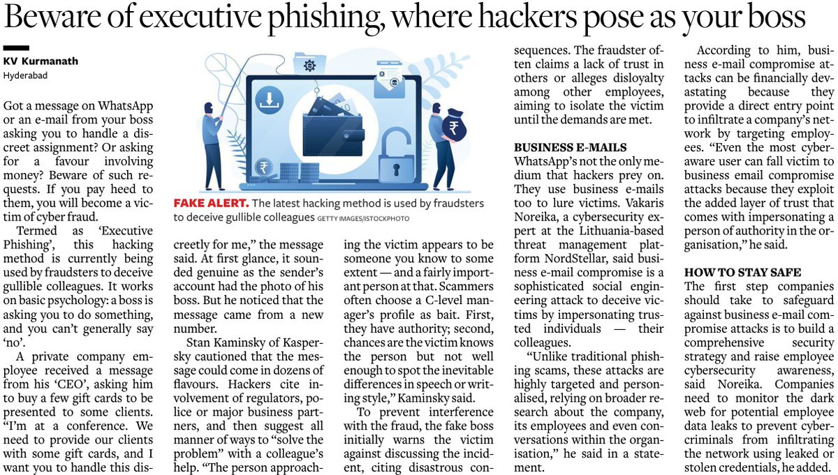 Don't let a fake boss steal your money. Double check the sender's credentials before acting on his requests. 
#CyberSecurity #phishing #hacking