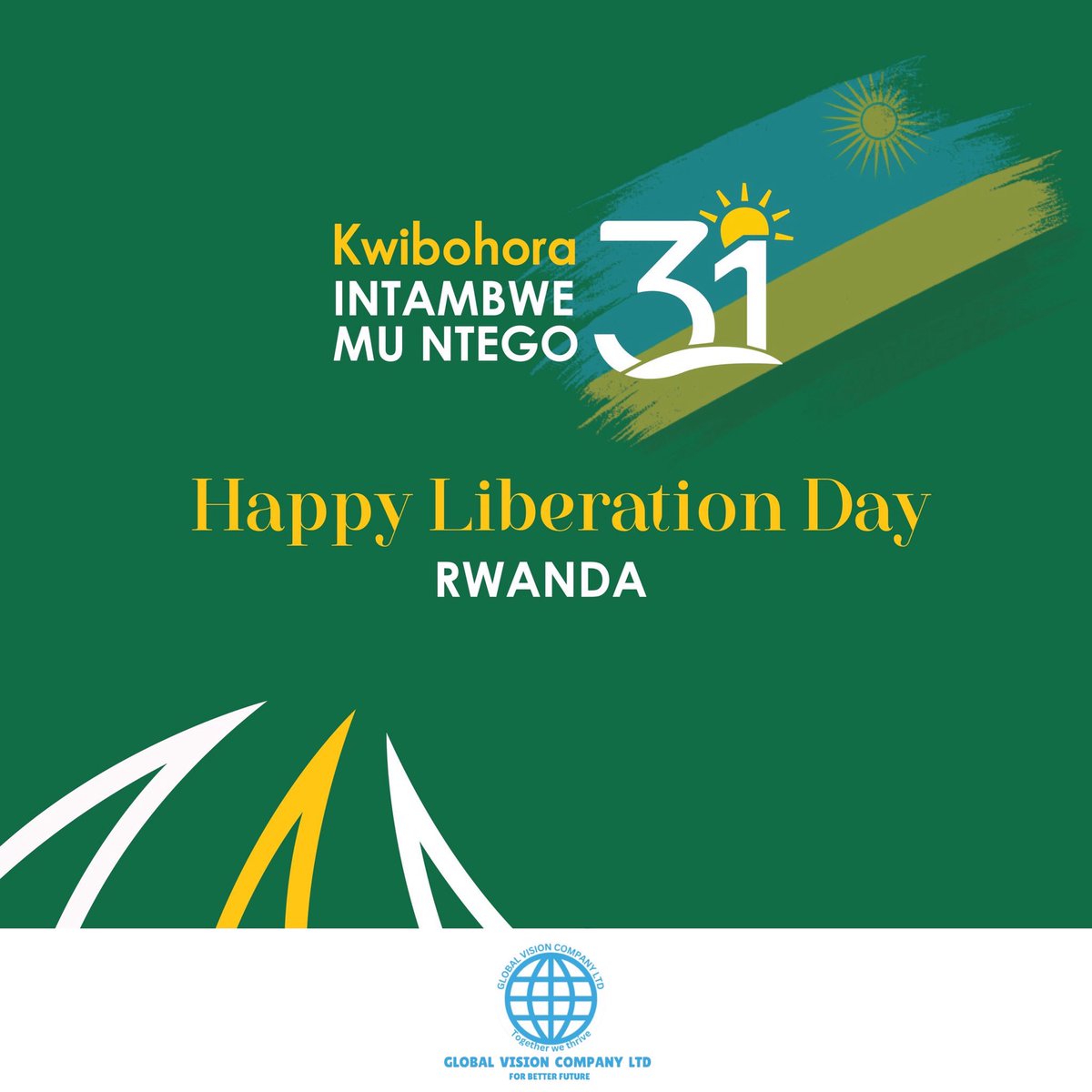 🇷🇼 Happy Liberation Day, Rwanda!
Today we celebrate freedom, unity, and the unstoppable spirit of Rwandans! ✊🏾❤️

From all of us at Global Vision Company Ltd, we wish you a powerful day of pride and progress.
Keep dreaming big — your future starts now! 🌍📚