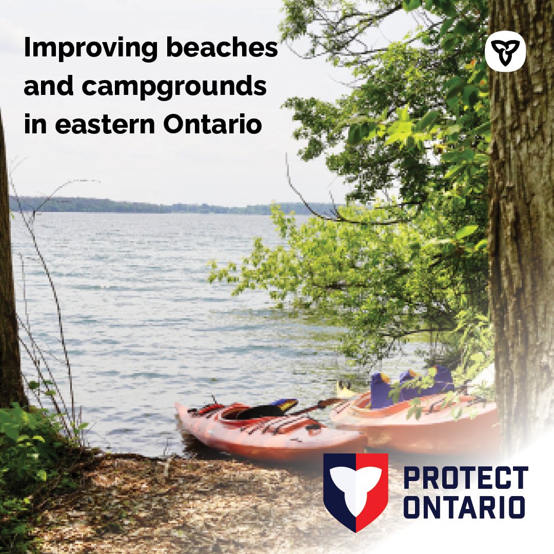 📢 We’re investing over $82 million over four years in <a href="/StLawrenceParks/">St. Lawrence Parks Commission</a>’ multi-year revitalization project! New, modern facilities at Mille Roches Beach and Campground will ensure unforgettable visits for generations to come. 🏕️
Learn more: news.ontario.ca/en/release/100…