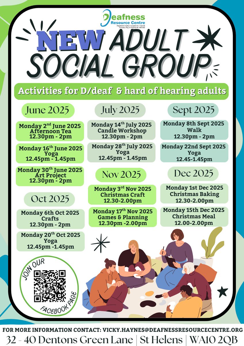 Deafness Resource Centre (@drcsthelens) on Twitter photo Our Adult Social Group will be meeting again on Mon 14th July for a Candle Making Workshop 🕯
🗓 Mon 14th July 2025
🕰 12.30pm – 2.00pm
If you would like to attend please contact vicky.haynes@deafnessresourcecentre.org Our Adult Social Group will be meeting again on Mon 14th July for a Candle Making Workshop 🕯
🗓 Mon 14th July 2025
🕰 12.30pm – 2.00pm
If you would like to attend please contact vicky.haynes@deafnessresourcecentre.org