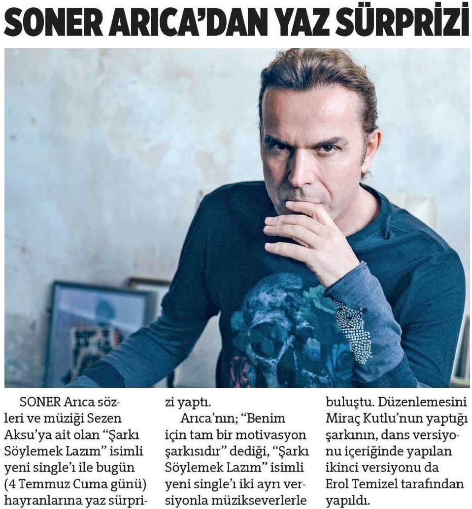 Maksimum Medya (@maksimum_medya) on Twitter photo Soner Arıca <a href="/SonerArica/">Soner Arıca</a> sözleri ve müziği Sezen Aksu’ya ait olan “Şarkı Söylemek Lazım” isimli yeni single’ını yayınladı.
#hürriyet #kelebek #sabah #günaydın #yenibirlik Soner Arıca <a href="/SonerArica/">Soner Arıca</a> sözleri ve müziği Sezen Aksu’ya ait olan “Şarkı Söylemek Lazım” isimli yeni single’ını yayınladı.
#hürriyet #kelebek #sabah #günaydın #yenibirlik