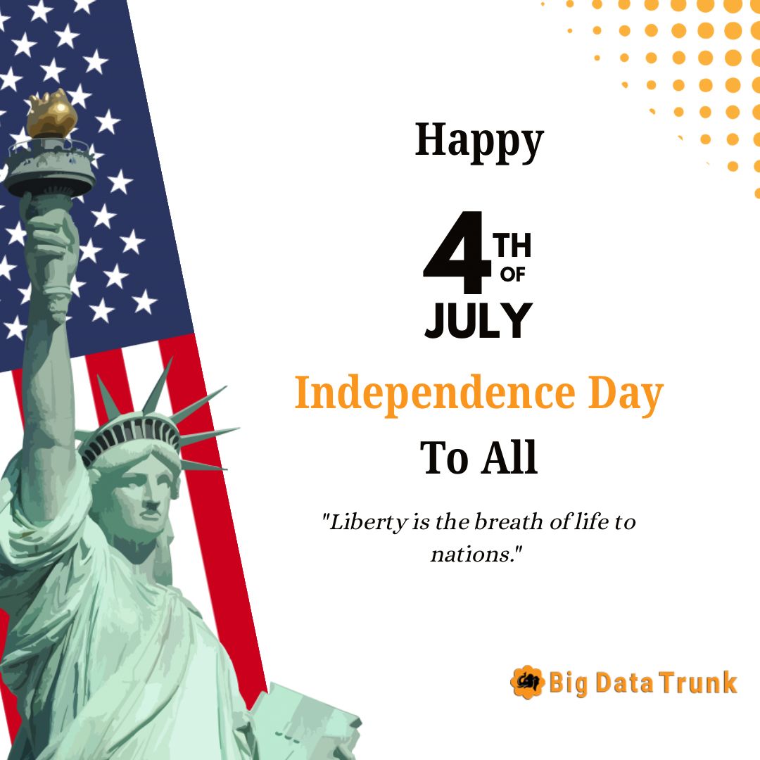 BigDataTrunk's tweet image. Happy Independence Day !!

#independenceday #4thjuly #bigdatatrunk #independenday #certification