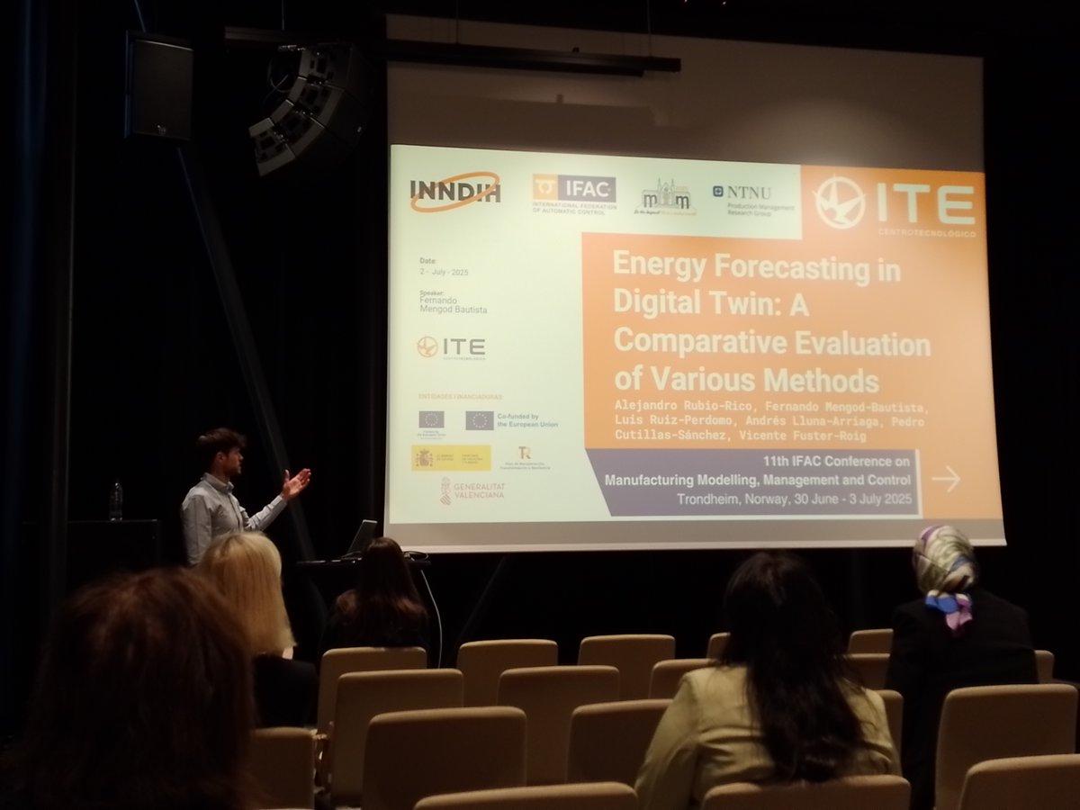 ITE (@itenergia) on Twitter photo 🗣️ Esta semana hemos asistido al Congreso <a href="/IFAC_Control/">IFAC_Control</a> donde hemos expuesto el paper "Energy Forecasting in Digital Twin: A Comparative Evaluation of Various Methods"
<a href="/INNDIHVlcRegion/">INNDIH</a> <a href="/EU_Commission/">European Commission</a> <a href="/Redit_es/">REDIT</a> 🗣️ Esta semana hemos asistido al Congreso <a href="/IFAC_Control/">IFAC_Control</a> donde hemos expuesto el paper "Energy Forecasting in Digital Twin: A Comparative Evaluation of Various Methods"
<a href="/INNDIHVlcRegion/">INNDIH</a> <a href="/EU_Commission/">European Commission</a> <a href="/Redit_es/">REDIT</a>