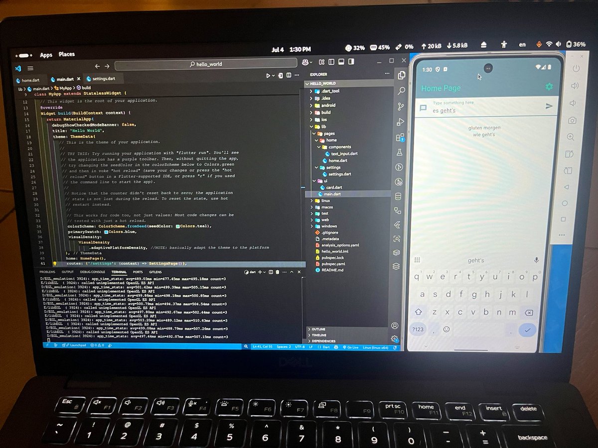Flutter’s feeling like a piece of 🍰 so far 👀
Let’s see how fast I can go from “Hello World” to full-blown app wizardry 🧙🏽‍♂️✨
#FlutterDev #MobileDevelopment #DartLang