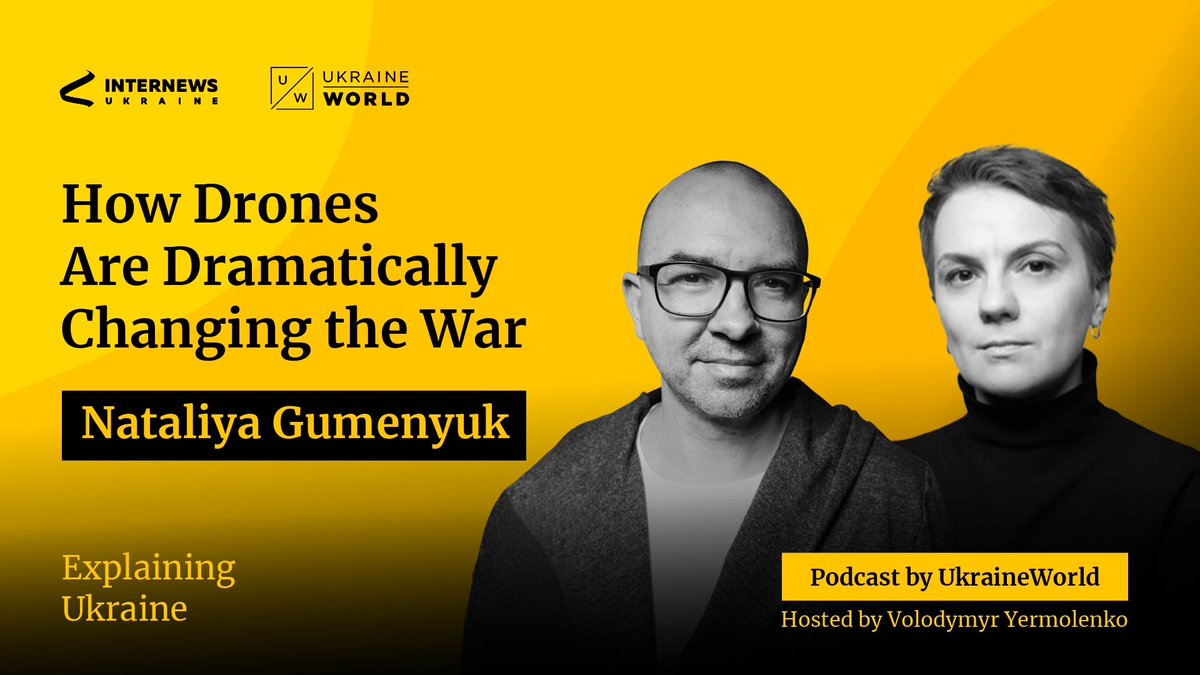 yermolenko_v's tweet image. if you want to learn how Russia-Ukraine war is completely different from the previous ones (because of drones), this is THE conversation you need to listen - with brilliant Ukrainian journalist @ngumenyuk.
choose your platform: li.sten.to/explaining-ukr…
Also read her article in…