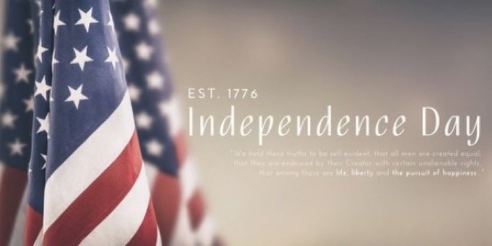 theresagavarone's tweet image. Happy Independence Day!
I hope everyone has a great day celebrating America’s birthday🇺🇸