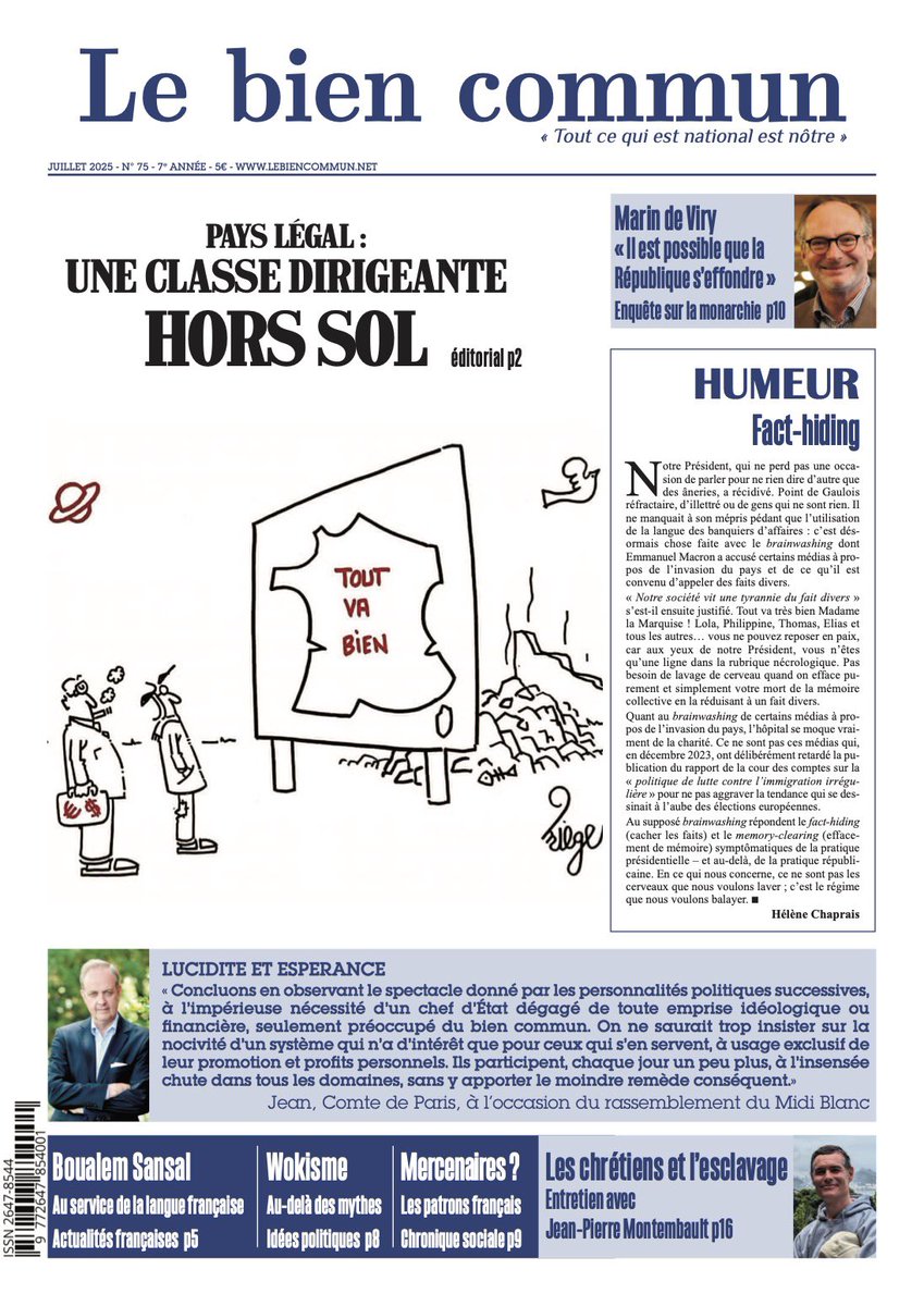 ⚜️Le numéro 75 (juillet 2025) est en ligne ! ⚜️ Vous pouvez le commander ici : lebiencommun.net/kiosque/le-bie…