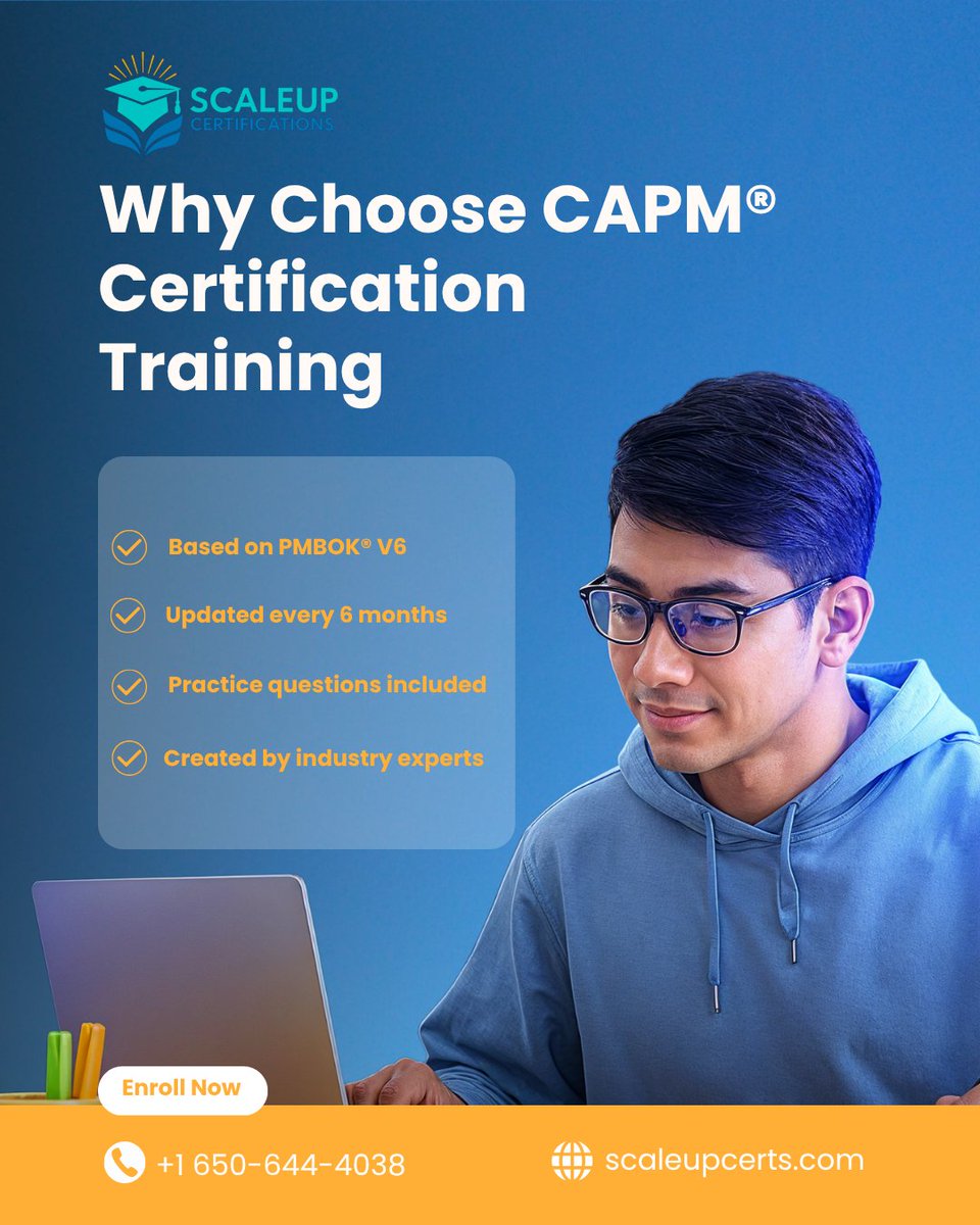 scaleup_certs's tweet image. Kickstart your project management career with CAPM®! 🚀 Our course is based on PMBOK® v6, updated regularly, and includes real exam practice.

👉 Start now: scaleupcerts.com
📞 +1 650-644-4038

#capmtraining #projectmanagementbasics #pmbok
#capmcertification #entrylevelpm