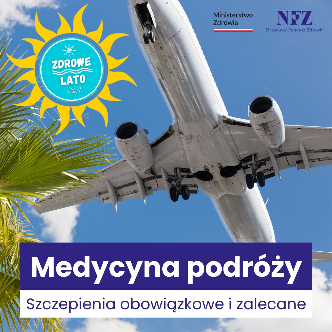 ☀️ ZDROWE LATO z NFZ

✈️ Planujesz egzotyczne #wakacje? 
💉 Przed wyjazdem do strefy tropikalnej zadbaj o szczepienia. To najlepsza ochrona przed chorobami tropikalnymi, takimi jak malaria czy gorączka żółta. 
💉 Zakres szczepień określi lekarz w najbliższym punkcie szczepień dla