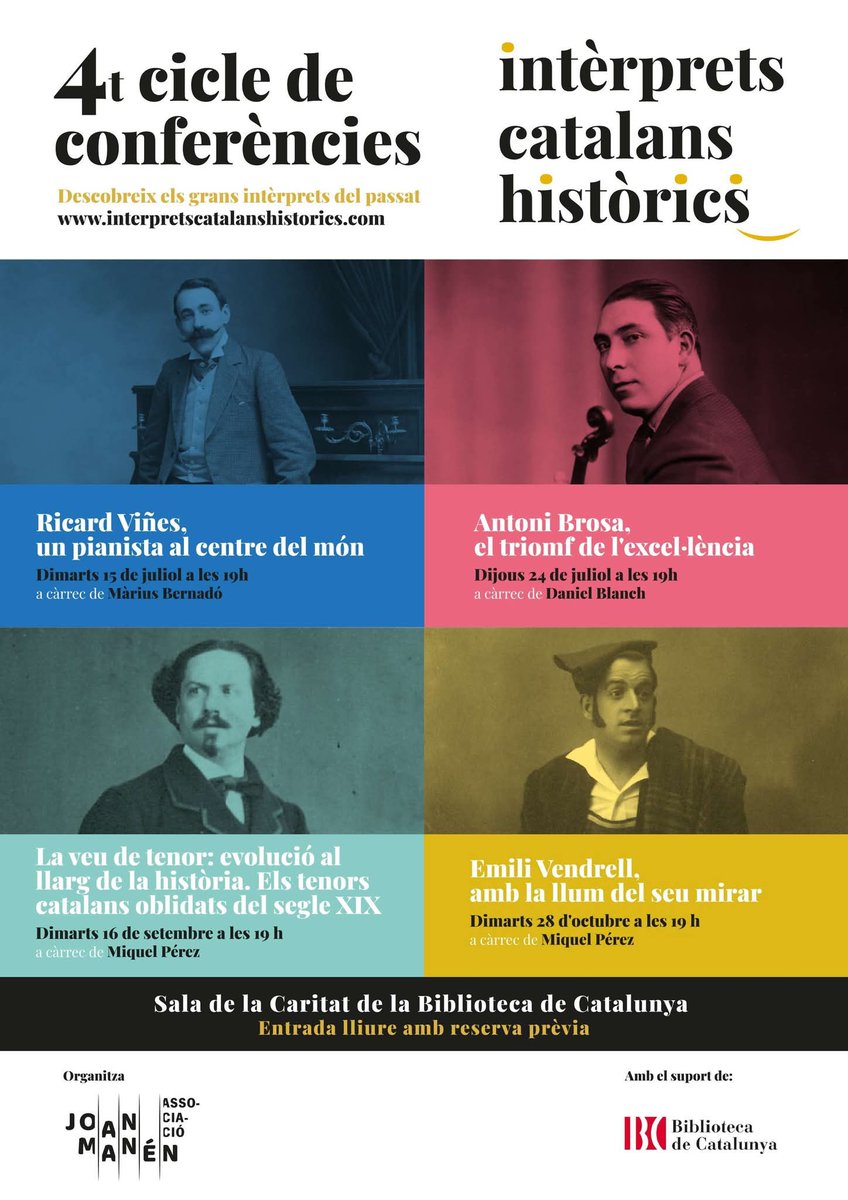 Daniel Blanch (@danielblanchpno) on Twitter photo Molt il·lusionat de participar en el 4rt Cicle de conferències Intèrprets Catalans Històrics. Presentaré tot el treball de recerca de vaig fer sobre el gran violinista Antoni Brosa. Serà el 24 de juliol a les 19h a la Sala de la Caritat de la <a href="/BiblioCatalunya/">Biblioteca de Catalunya</a> Molt il·lusionat de participar en el 4rt Cicle de conferències Intèrprets Catalans Històrics. Presentaré tot el treball de recerca de vaig fer sobre el gran violinista Antoni Brosa. Serà el 24 de juliol a les 19h a la Sala de la Caritat de la <a href="/BiblioCatalunya/">Biblioteca de Catalunya</a>