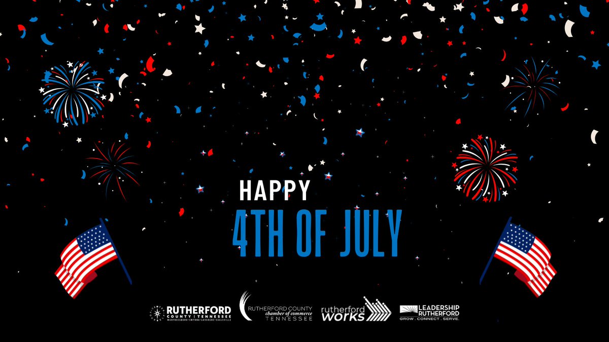 Happy 4th of July! Today, we celebrate the freedom and opportunities that make our community thrive.
#IndependenceDay #RutherfordCountyTN