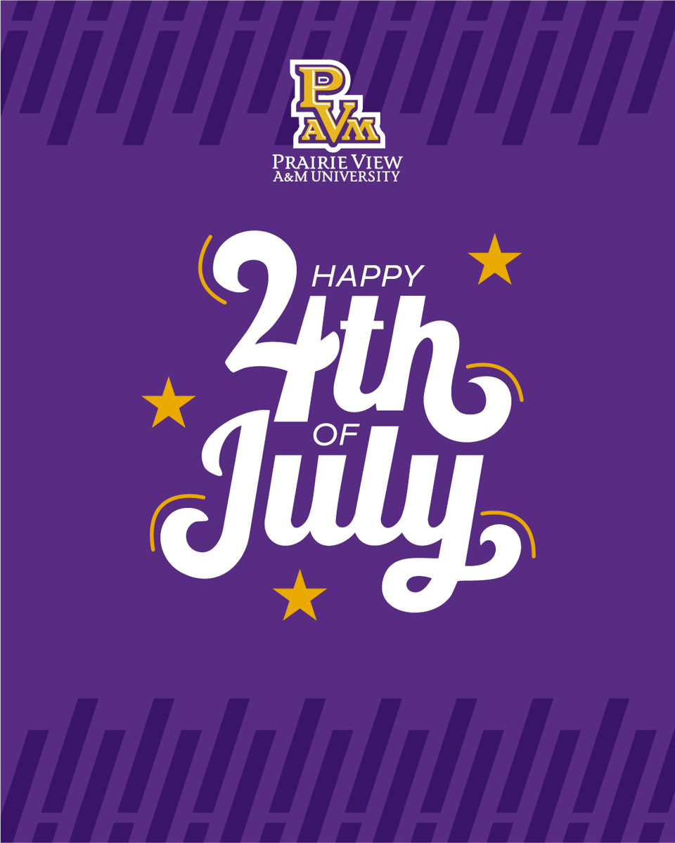 PVAMU's tweet image. Prairie View A&M University extends warm wishes to our students, alumni, faculty, and staff as we observe the Fourth of July. May this day of celebration bring moments of reflection, pride, and unity.