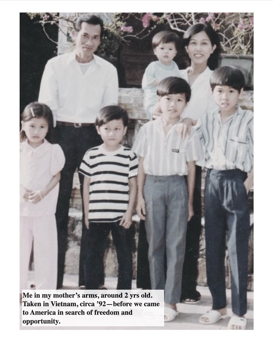 HoanDHuynh's tweet image. Me + my family, Vietnam, ‘92. I was 2 yrs old. My dad fought alongside American troops in the war. We came to the U.S. as refugees with nothing but hope. This country gave us a shot. That’s what the Fourth means to me. Only in America is my story possible. 🇺🇸
#happy4th