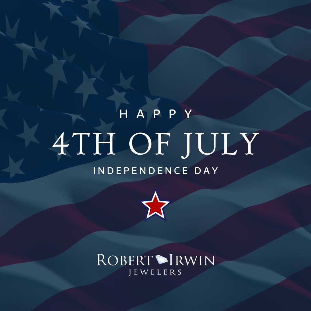 🇺🇸 Happy 4th of July from all of us at Robert Irwin Jewelers! 🎆

Wishing everyone a day filled with joy, celebration, and unforgettable memories. Stay safe and enjoy the holiday!

📍 Store Hours for Independence Day:

McCain Mall: Open 10AM–6PM