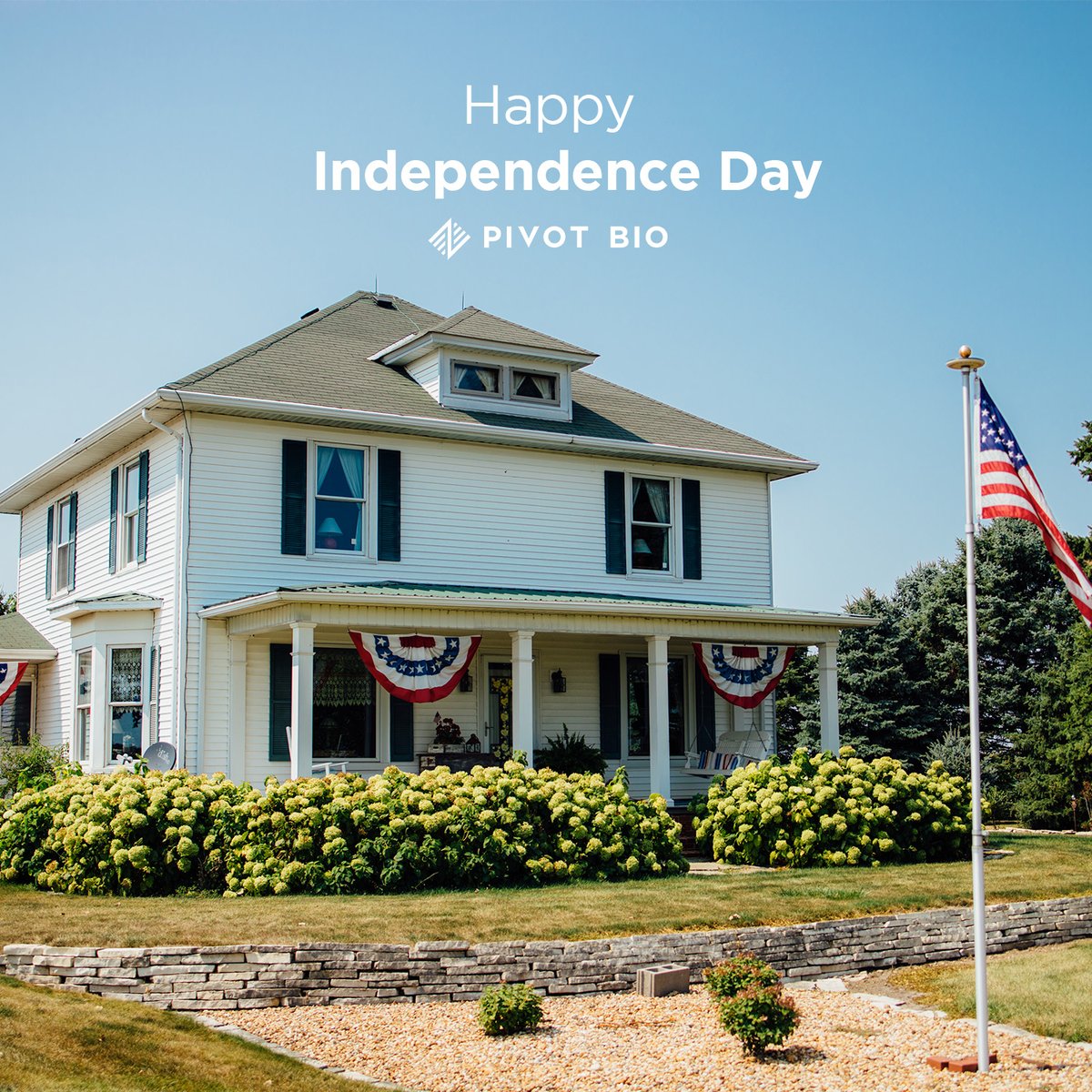 Today, we honor the spirit of innovation and growth alongside our farming community. Wishing you a joyful #IndependenceDay from all of us at Pivot Bio!