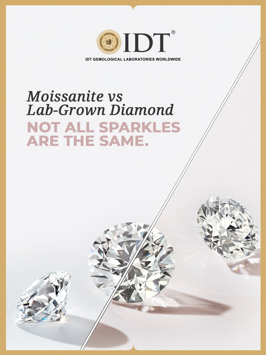IDTWORLDWIDE's tweet image. Sparkle meets trust. 💎 
Verify your diamond&apos;s authenticity with IDT&apos;s certification. Unique report number, online verification, anytime.

#idt #diamondtesting #diamond #labgrown #moissanite #certifieddiamonds #certification #diamondgrading #idtkaraya #insistonidt #trustidt