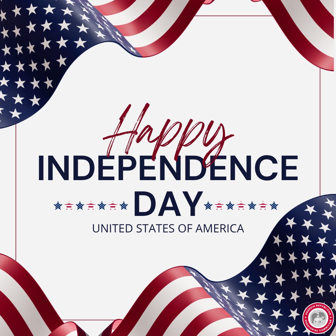 GASenateGOP's tweet image. Honoring the courage, sacrifice, and spirit that built this nation. Happy Independence Day! 🇺🇸
