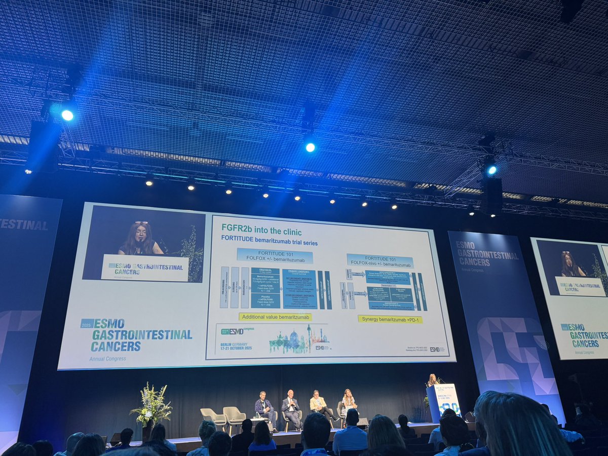 Eduardo Terán (@eduardotb94) on Twitter photo Brilliant review on the use of targeted therapies in gastroesophageal adenocarcinoma 🙇🏼🤩
FGFR2b enters the field 🏏
Eagerly awaiting FORTITUDE-101 & 102 results 🤯
More options for our patients⁉️
<a href="/LizzySmyth1/">Lizzy Smyth</a> <a href="/myESMO/">ESMO - Eur. Oncology</a> <a href="/GrupoTTD/">Grupo Español de Tratamiento de Tumores Digestivos</a> #ESMOGI25 Brilliant review on the use of targeted therapies in gastroesophageal adenocarcinoma 🙇🏼🤩
FGFR2b enters the field 🏏
Eagerly awaiting FORTITUDE-101 & 102 results 🤯
More options for our patients⁉️
<a href="/LizzySmyth1/">Lizzy Smyth</a> <a href="/myESMO/">ESMO - Eur. Oncology</a> <a href="/GrupoTTD/">Grupo Español de Tratamiento de Tumores Digestivos</a> #ESMOGI25