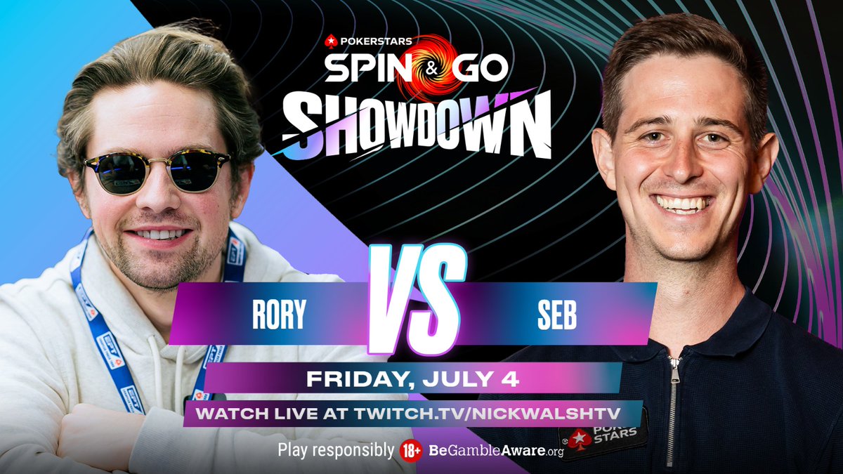 Nicholas Walsh (@nickwalshtv) on Twitter photo โก๏ธ Spin & Go Showdownโก๏ธ
Episode #8: <a href="/PokerStars/">PokerStars</a> ambassadors continue the grind.
Today's Match: <a href="/peace_ndloove/">Huber Sebastian</a> vs <a href="/Chelsearory/">Rory Jennings ๐๐ฆฉ</a>
When: 14:00 UK
Watch: twitch.tv/nickwalshtv โก๏ธ Spin & Go Showdownโก๏ธ
Episode #8: <a href="/PokerStars/">PokerStars</a> ambassadors continue the grind.
Today's Match: <a href="/peace_ndloove/">Huber Sebastian</a> vs <a href="/Chelsearory/">Rory Jennings ๐๐ฆฉ</a>
When: 14:00 UK
Watch: twitch.tv/nickwalshtv